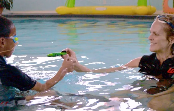 Children love to watch the torpedoes glide through the water