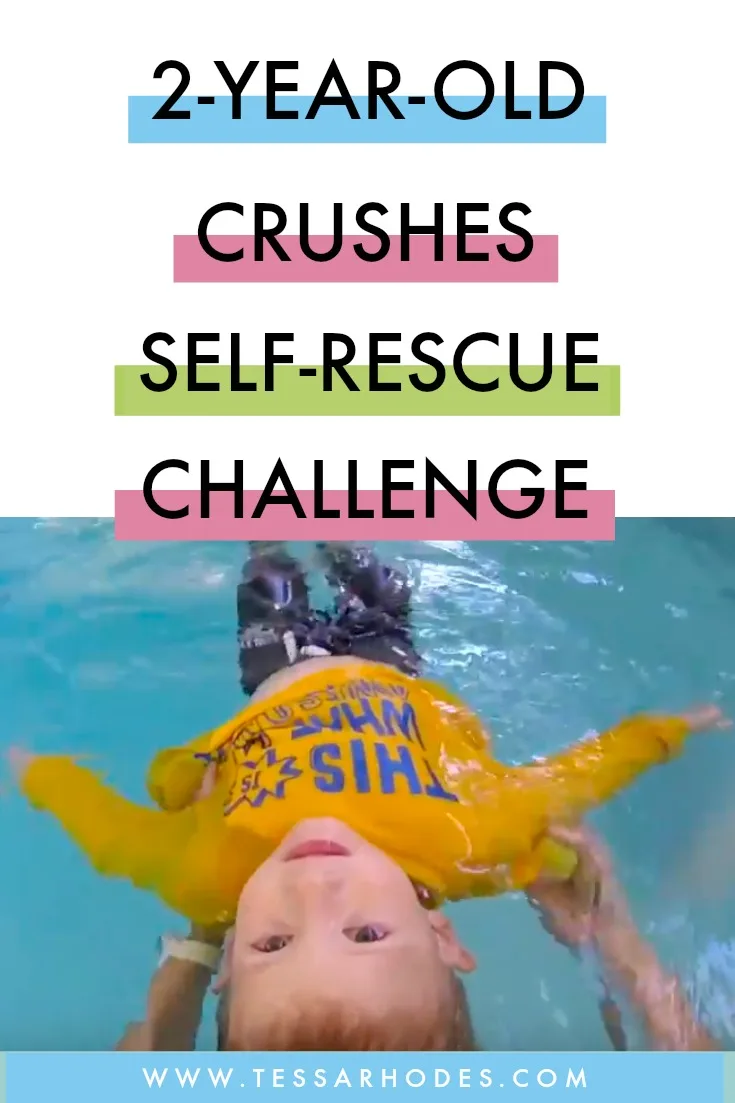 Self-Rescue Swim: Amazing 2-Year-Old Crushes Self-Rescue Challenge