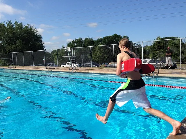 A lifeguard watching over the water